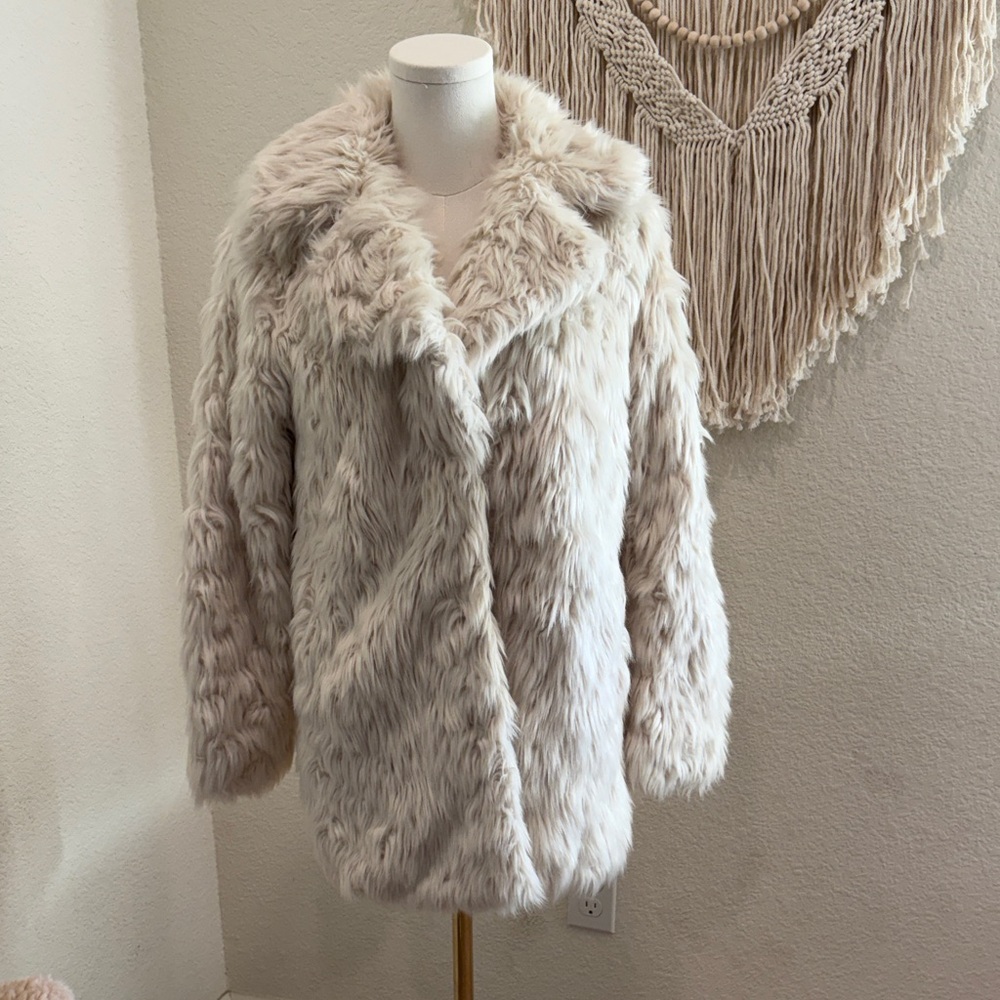 Topshop Cream Teddy Jacket